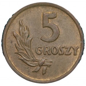 PRL, 5 groszy 1949 Bronz