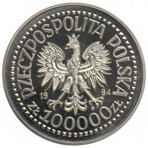 Third Republic, 100,000 zloty 1994 50th Anniversary of the Warsaw Uprising
