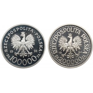 Third Republic, Set of 100,000 and 200,000 zloty