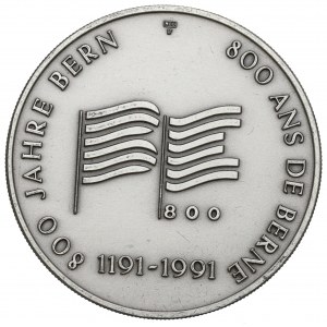 Švajčiarsko, Medaila 800 rokov Brna 1991 - strieborná