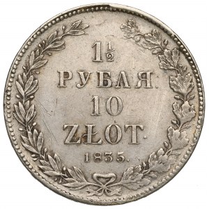 Ruské delenie, Mikuláš I., 1-1/2 rubľa=10 zlotých 1835 НГ, Sankt Peterburg