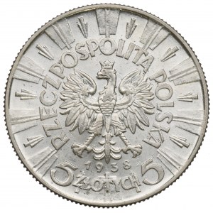 II Republic of Poland, 5 zloty 1938 Pilsudski