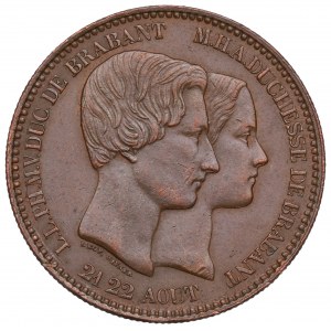 Belgia, 10 centimów 1853 - ślub księcia