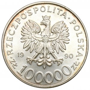 Third Republic, 100,000 zloty 1990 Solidarity Type A