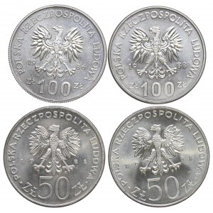 PRL, Zestaw 50-100 złotych - władcy Polski