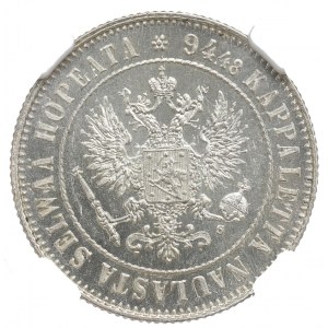 Rosyjska okupacja Finlandii, 1 Markka 1915 - NGC MS62