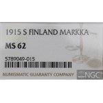 Rosyjska okupacja Finlandii, 1 Markka 1915 - NGC MS62