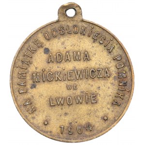 Poland, Medal Unveiling of Mickiewicz Monument in Lviv 1904