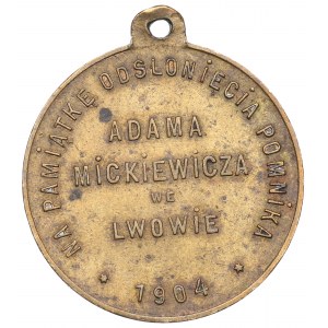 Polska, Medal Odsłonięcie pomnika Mickiewicza we Lwowie 1904