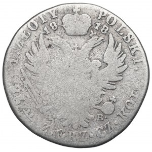 Kingdom of Poland, Alexander I, 1 zloty 1818 IB