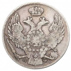 Ruské delenie, Mikuláš I., 30 kopejok = 2 zloté 1838, Varšava