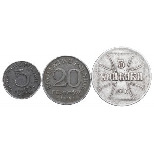Królestwo Polskie i Ober-Ost, Zestaw monet