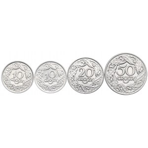 Second Republic, Set of 10-50 pennies 1923