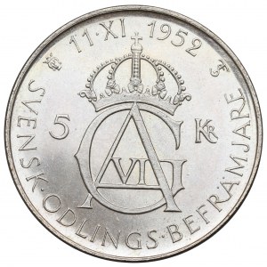 Švédsko, 5 korún 1952