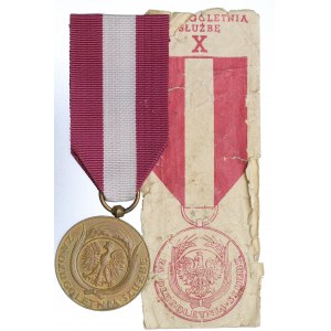 II RP, medaila za dlhoročnú službu X rokov - mincovňa