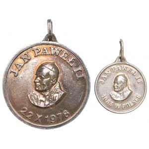 PRL, Medallions John Paul II Warmet Warsaw