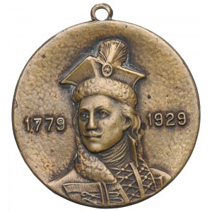 Poľsko/USA, medailón generála Pulaského 1929