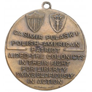 Poľsko/USA, medailón generála Pulaského 1929