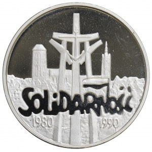 Third Republic, 100,000 PLN 1990 Solidarity - GRUBA