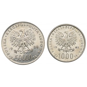 PRL, Set of 1,000 and 50,000 zloty