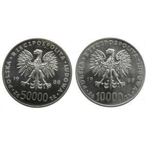 PRL, Set of 10,000 and 50,000 zloty