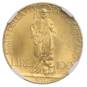 Vatican, 100 lire 1931 - NGC MS63