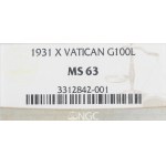 Vatican, 100 lire 1931 - NGC MS63