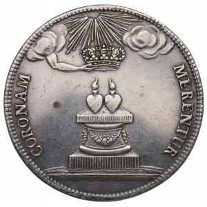 August III Sas, Gulden (2/3 tolaru) 1738, Drážďany - svatební gulden