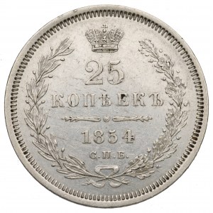 Rusko, Mikuláš I., 25 kopejok 1854 HI