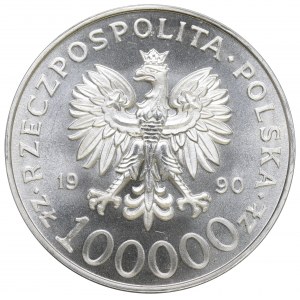 III RP, 100.000 złotych 1990 Solidarność typ A