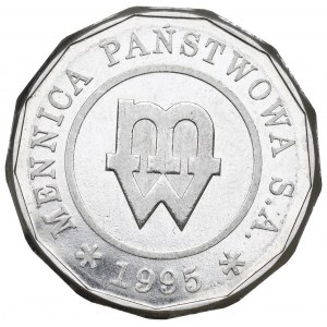 III RP, technologická skúška 1995, Štátna mincovňa, nikel