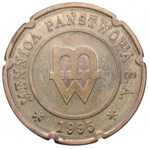 III RP, technologická skúška 1995, Štátna mincovňa, mosadz