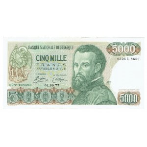 Belgien, 5000 Francs 10.06.1977
