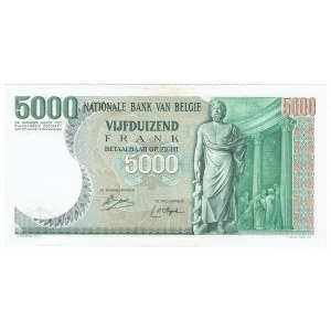 Belgia, 5000 Francs 10.06.1977