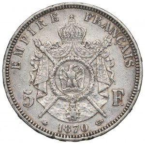 France, 5 francs 1870