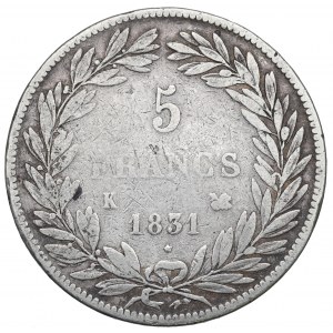 Francúzsko, 5 frankov 1831