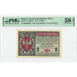 GG, 2 mkp 1916 B General - PMG 58 EPQ