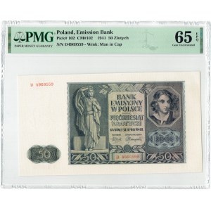 GG, 50 złotych 1941 D - PMG 65 EPQ