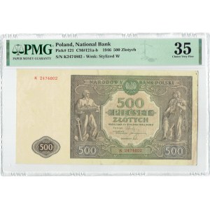 PRL, 500 złotych 1946 K