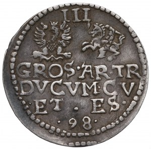 Duchy of Courland, 3 groschen 1598, Mitau