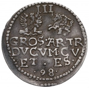 Courland, Wilhelm Kettler, Trojak 1598, Mitawa - vzácne ES