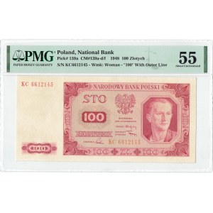 PRL, 100 złotych 1948 KC - PMG 55