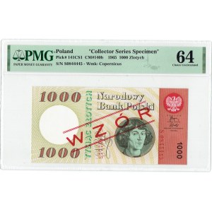 PRL, 1000 złotych 1965 S, WZÓR - PMG 64