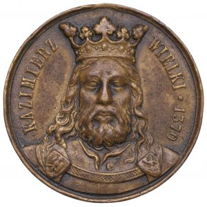 Poľsko, Pamätná medaila z pohrebu mŕtveho Kazimíra Veľkého 1869