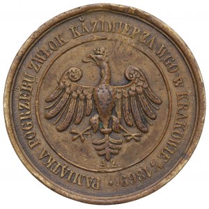 Poľsko, Pamätná medaila z pohrebu mŕtveho Kazimíra Veľkého 1869