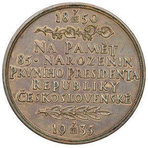 Czechoslovakia, Medal 1935 - 85th anniversary of Masaryk's birth