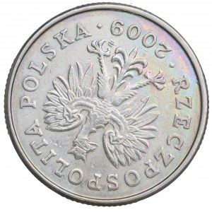 III RP, 1 złoty 2009 - destrukt skrętka 210 stopni
