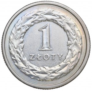 III RP, 1 złoty 2009 - destrukt skrętka 210 stopni