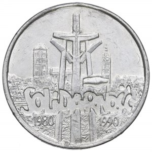 III RP, Fałszerstwo z epoki 100.000 złotych 1990 Solidarność typ A
