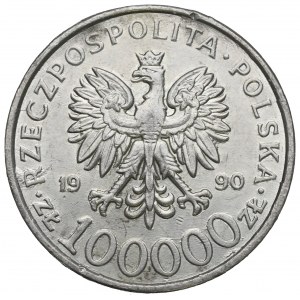 Third Republic, Forgery of the era 100,000 zloty 1990 Solidarity Type A